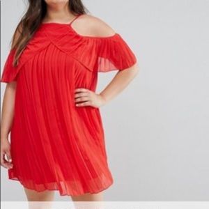 Boohoo Dresses - BooHoo Red Cold Shoulder Dress Boohoo Dresses - BooHoo Red Cold Shoulder Dress